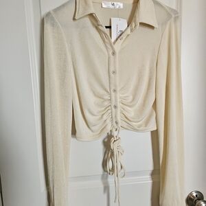 Elegant Cream Button-Down Shirt